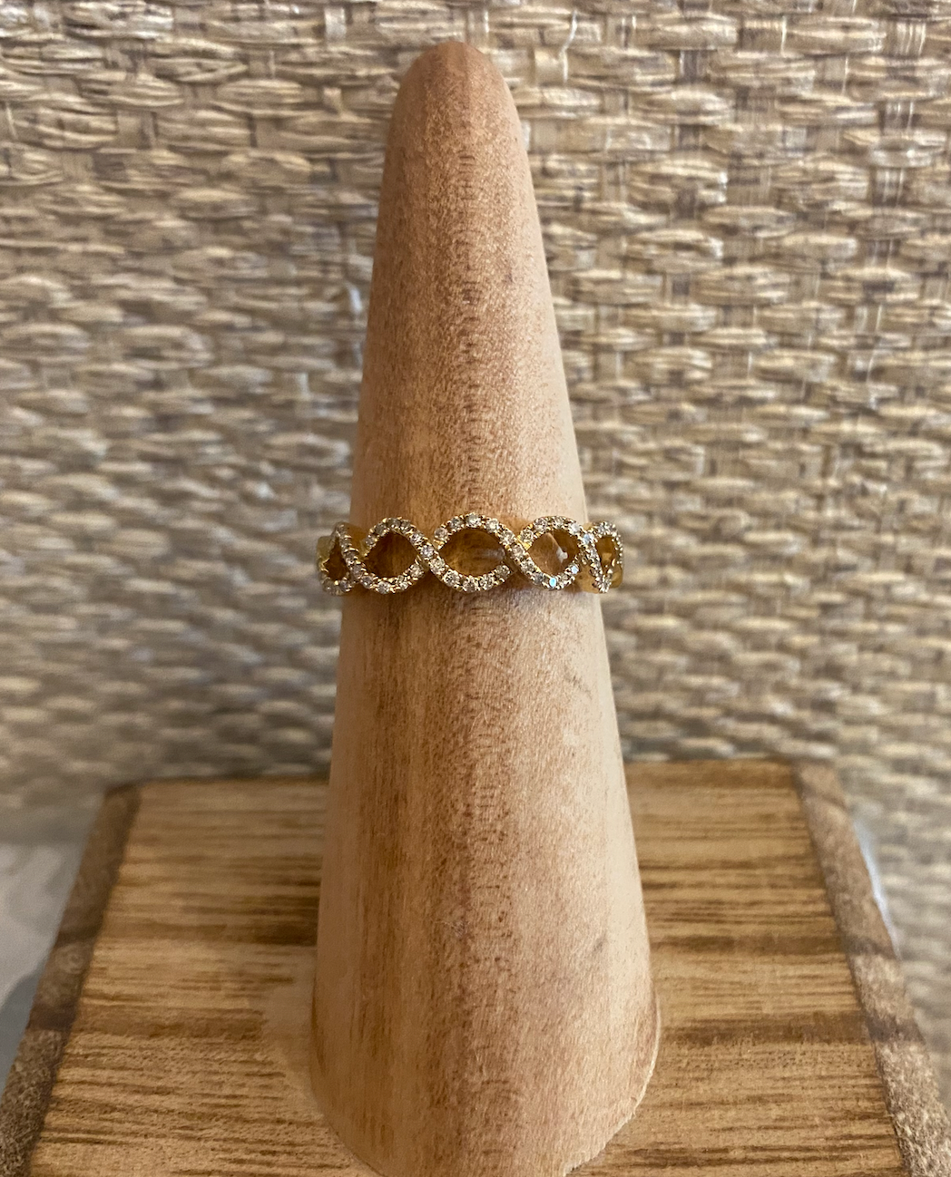 Weaved Gold Diamond Band