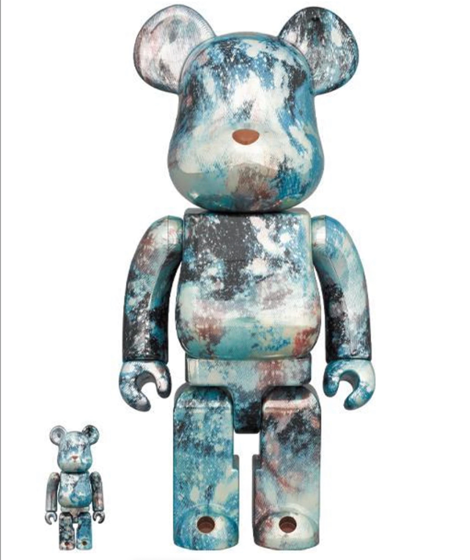 Medicom Pushead #5 100% 400% Bearbrick Figure Set (Blue)