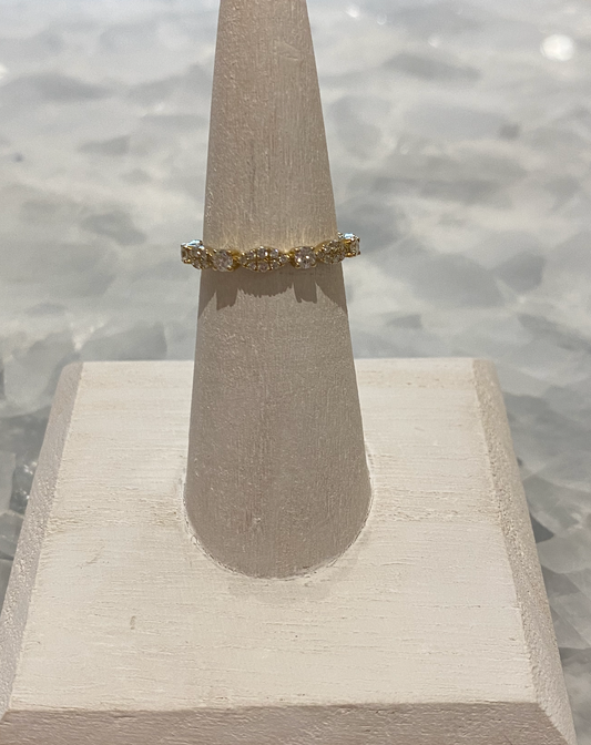 Stackable Ring 14k Yellow Gold and Diamonds