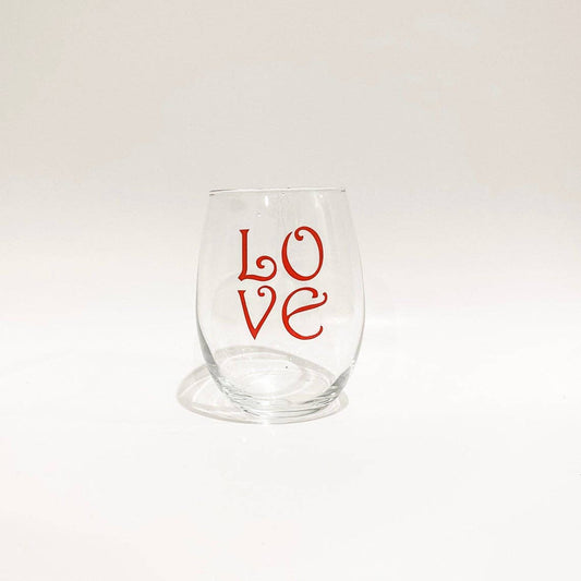 Love Wine Glass-Red