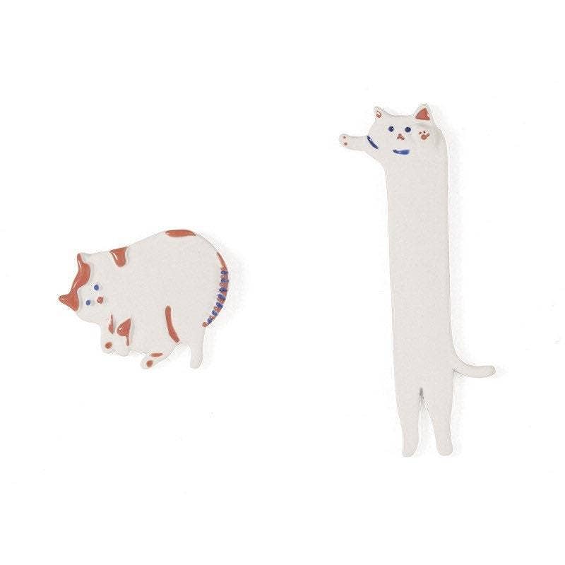 Cute kitty earrings, Cat Earrings,Hand-painted , Studs, Sterling Silver, Gifts for kids, Enamel, Ceramic earrings