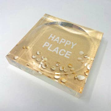 Happy Place Beach Acrylic  Candy  Dish Catchall