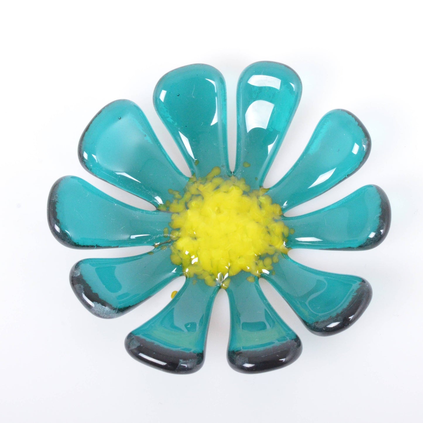 Blue Daisy Flower Trinket Dish