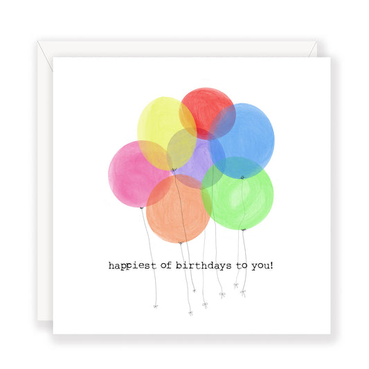 'Happiest of Birthdays' greeting card