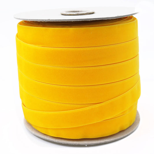 Canary Yellow Swiss Velvet Ribbon