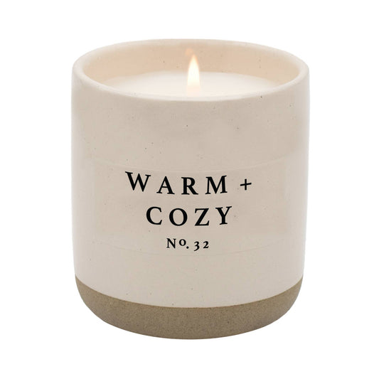 Warm and Cozy Soy Candle | Stoneware Candle Jar