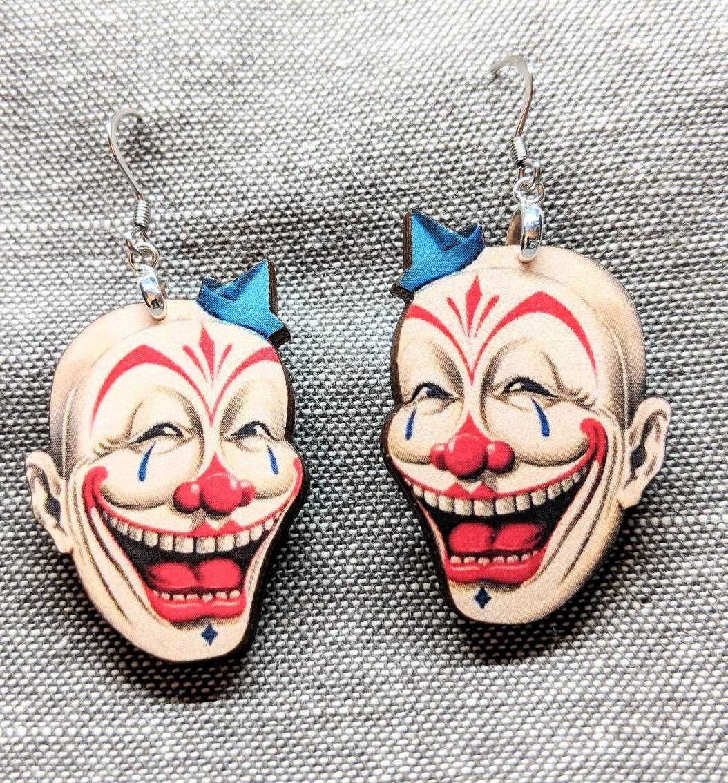 Creepy Clown Circus Earrings