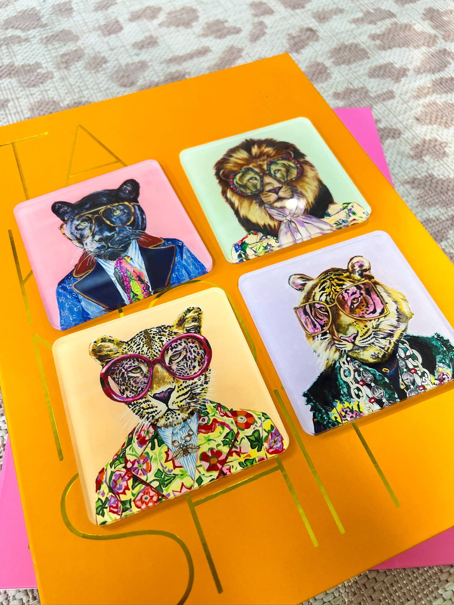 Big Cats (Set of 4) Coasters