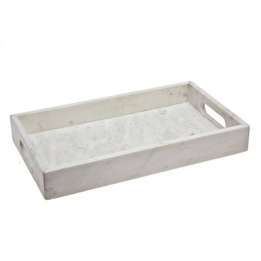 White Marble Rec Tray 14' x 8