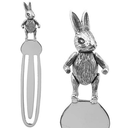 Corbell Silver - Bookmark Rabbit with Movable Parts