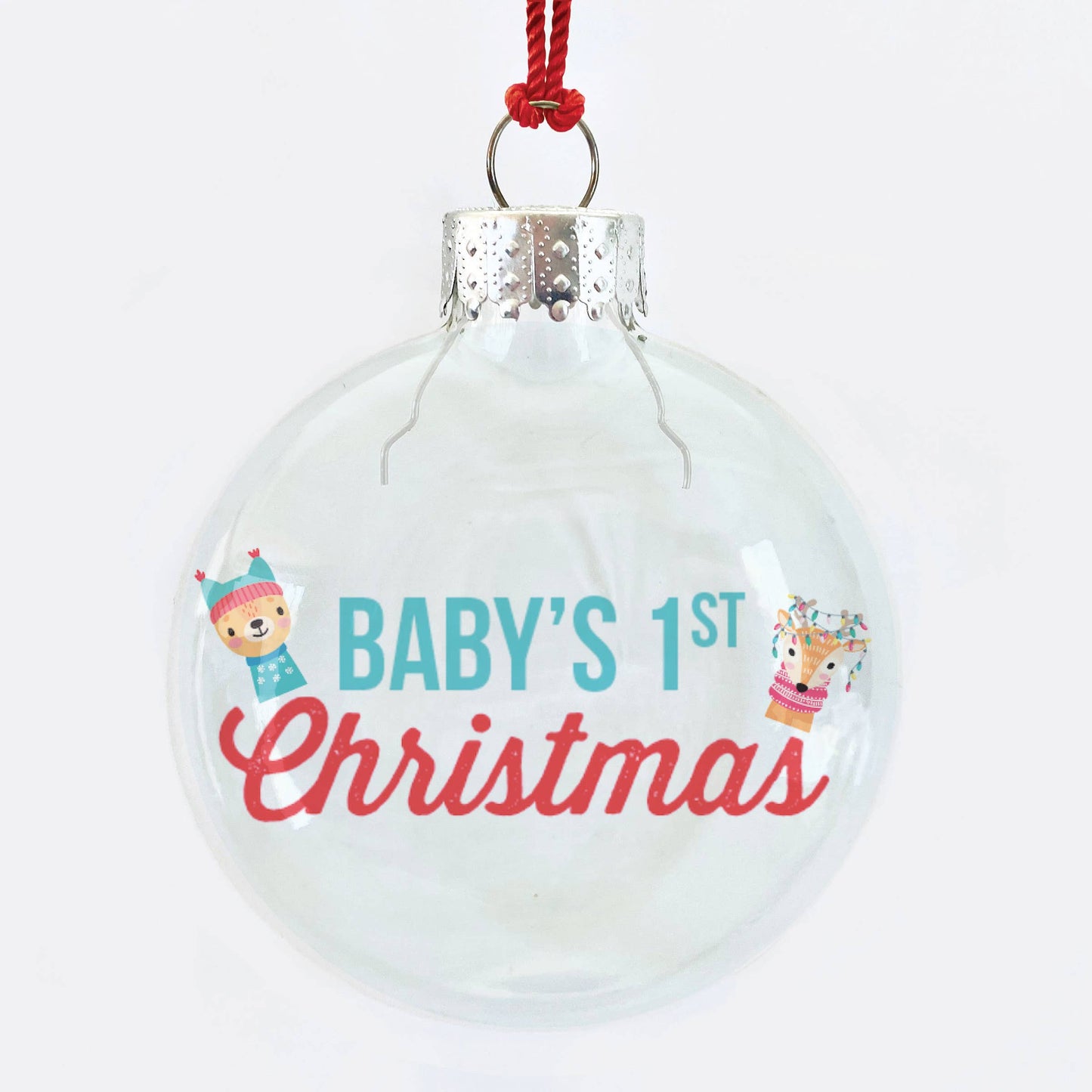 Baby's 1st Christmas See-Through Glass Holiday Ornament