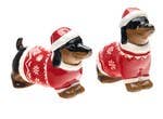 Lil Shakies Dachshund Holiday Salt & Pepper Set - Christmas