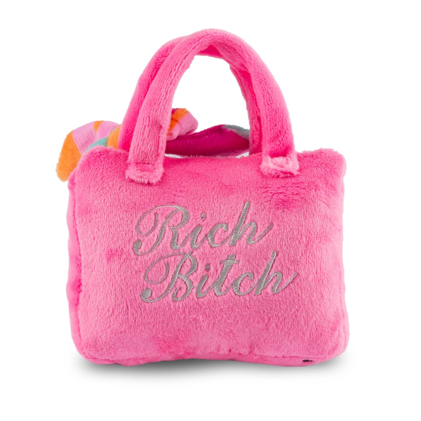 Barkin Bag -  *RICH BITCH* Pink w/ Scarf - SMALL SIZE - Dog Toy