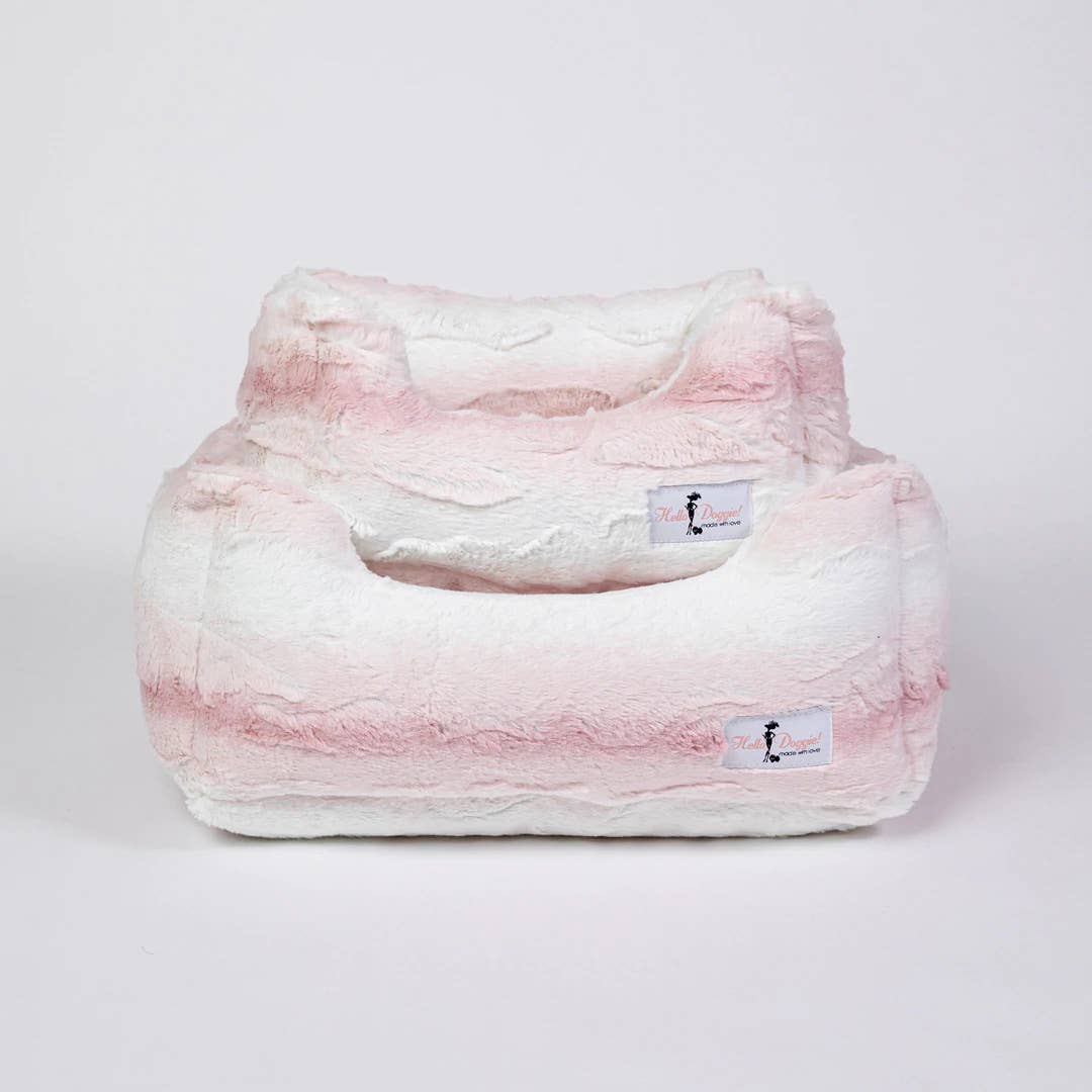 Cashmere Dog Bed: LG / Pink Angora