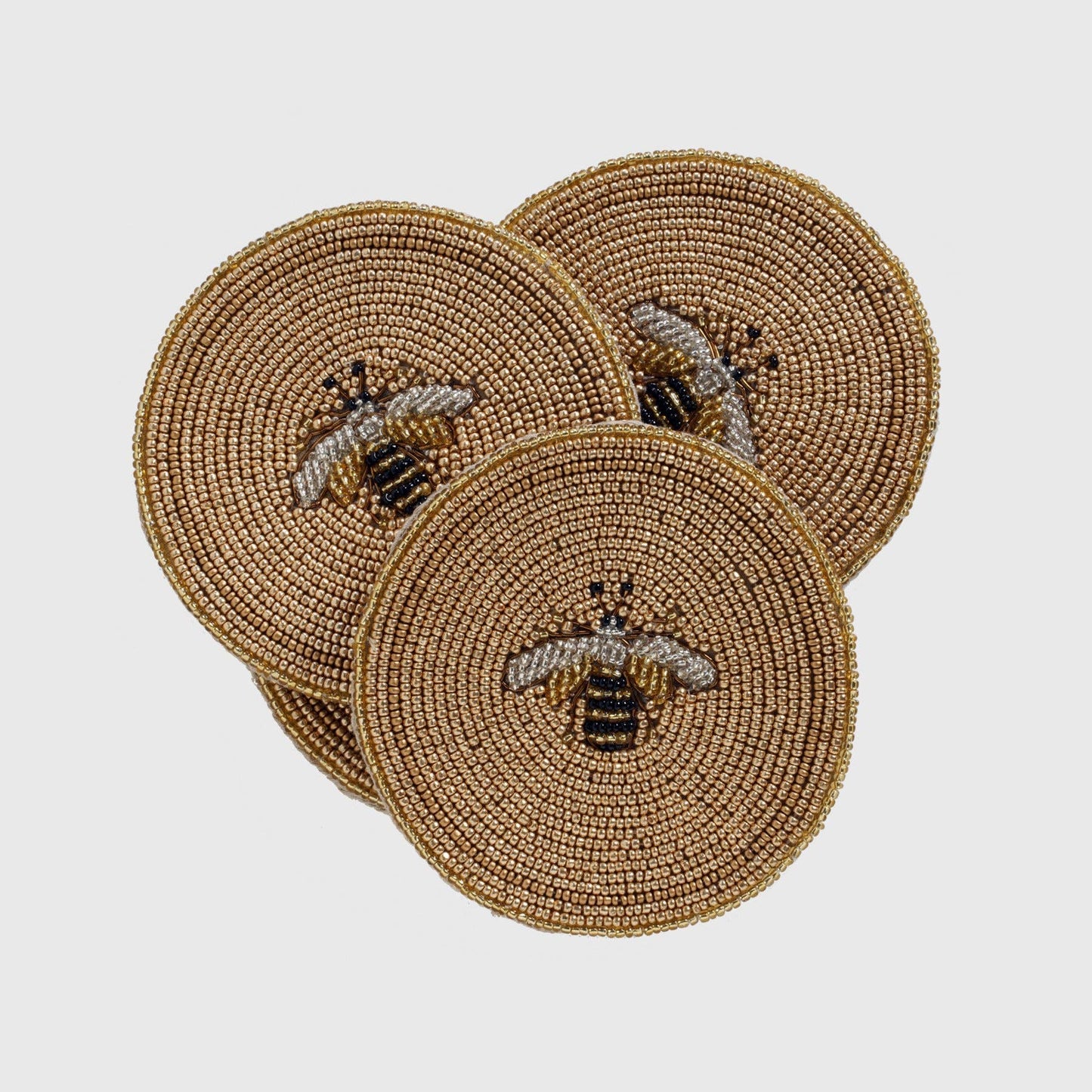 Stripey Bee Coasters S/4