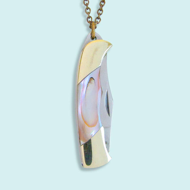 Shell Handled Knife Necklace