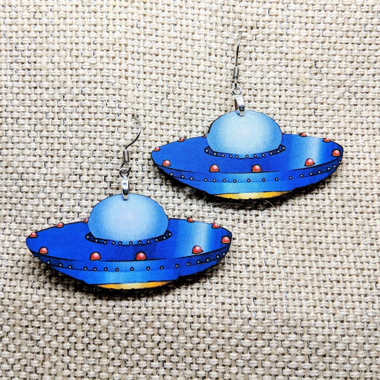 Space Ship Earrings