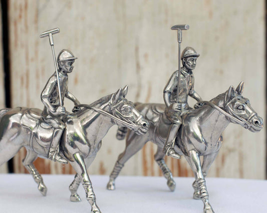 Pewter Polo Player Salt & Pepper Set