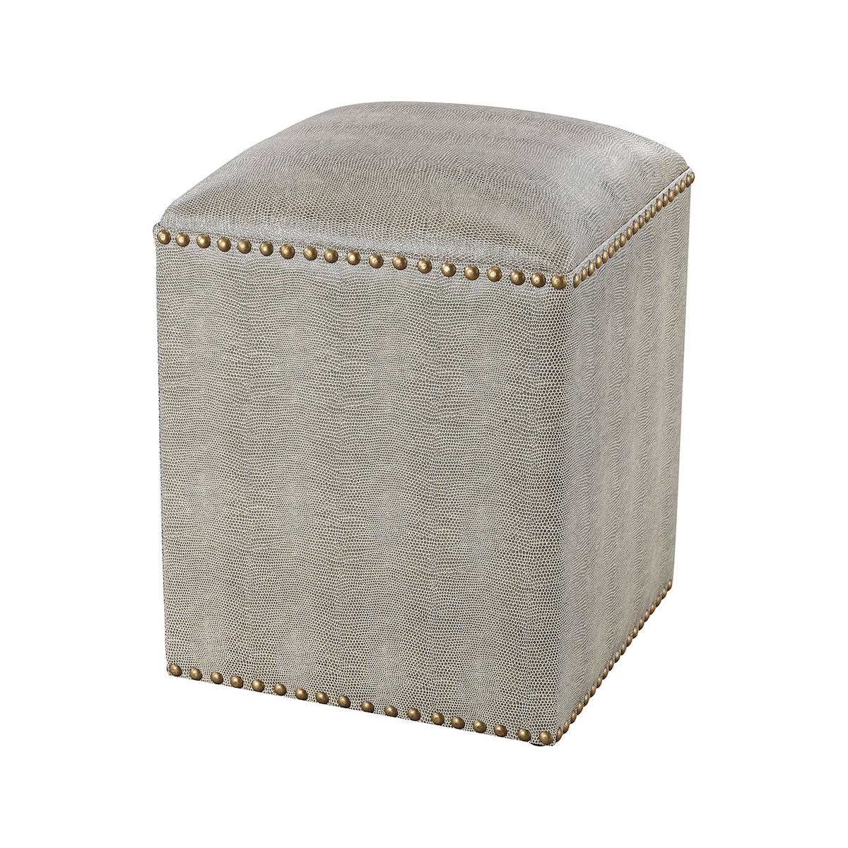 Beaufort Point Faux Shagreen Vintage Square Bench