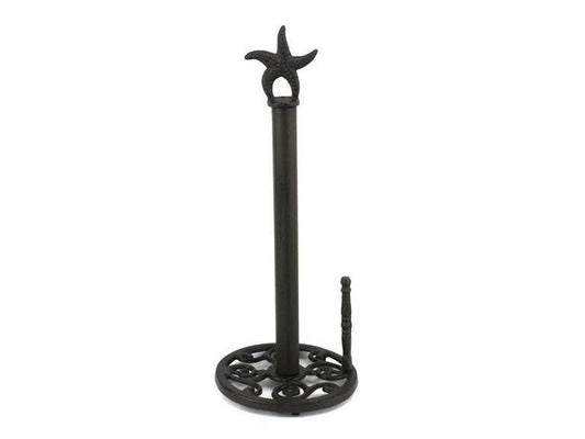 Cast Iron Starfish Paper Towel Holder 15"