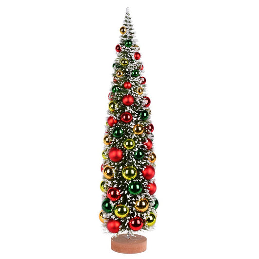 Vickerman 24" Frosted Green Artificial Tree, Grn-Gld orn