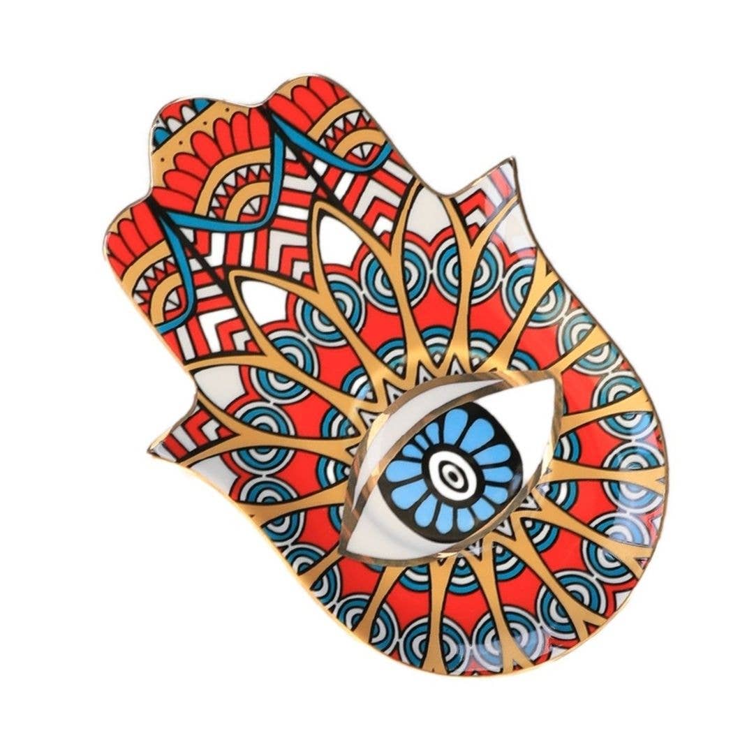 Evil Eye-Good Looking Eye Dish-Vibrant Red