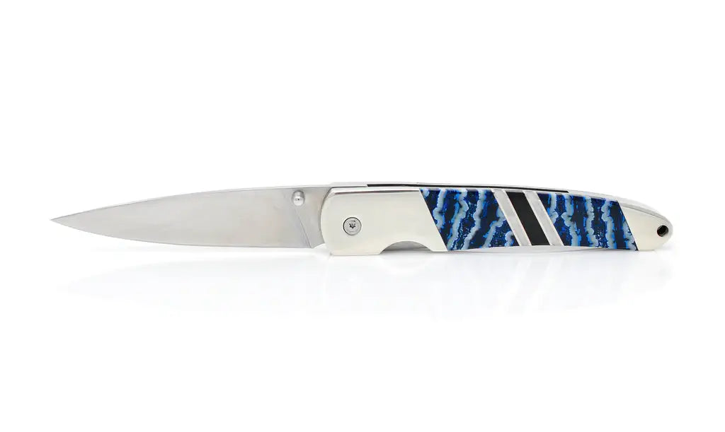 Woolly Mammoth Tooth Collection 4" Linerlock Knife "double"