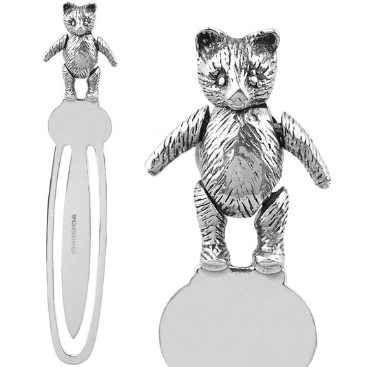 Corbell Silver - Bookmark Teddy Bear with Movable Parts