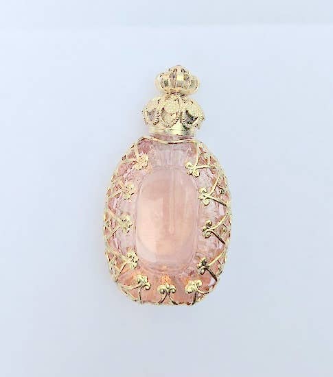 PINK/Czech Victorian Style Decorative Perfume Bottle