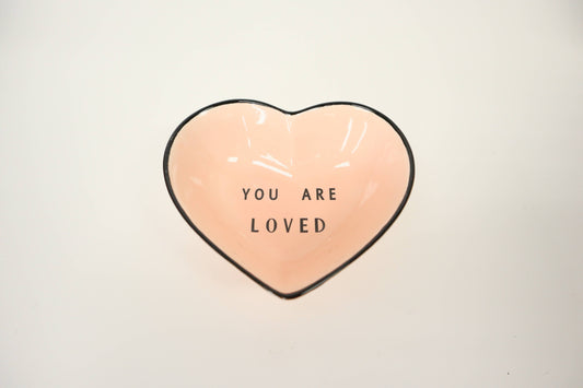 You Are Loved - Heart Shaped Trinket Bowl