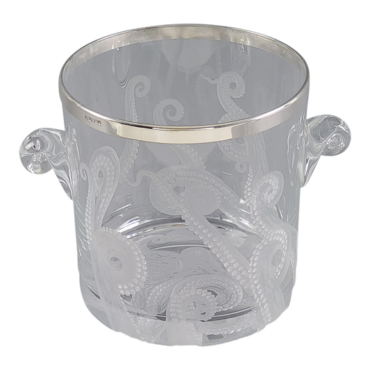 Corbell Silver - Ice Bucket Octopus Design Hallmarked Silver Plated  Rim