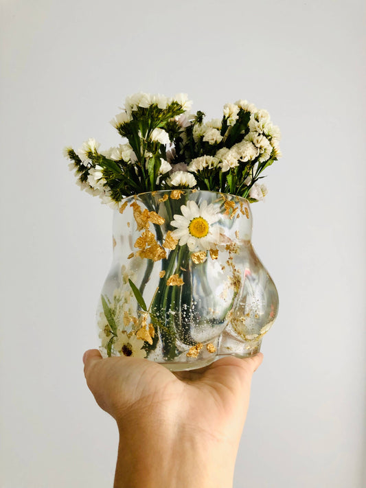 Booty Planter- Clear Floral