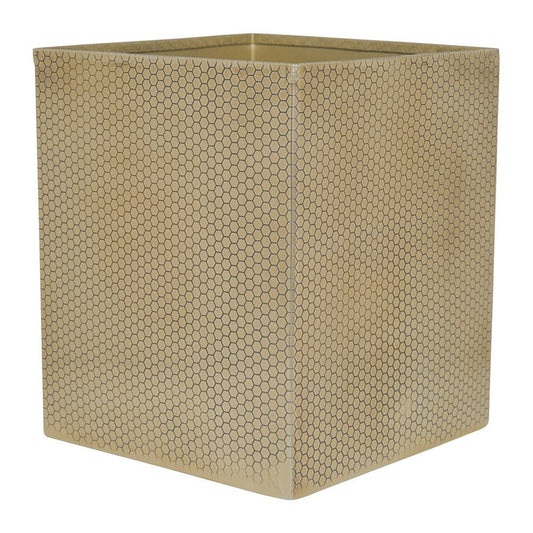 Antique Gold Honeycomb Waste Bin