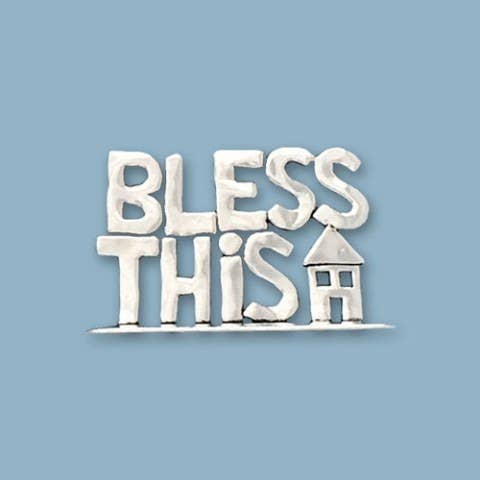 Small Bless This House Standing Word Plaque