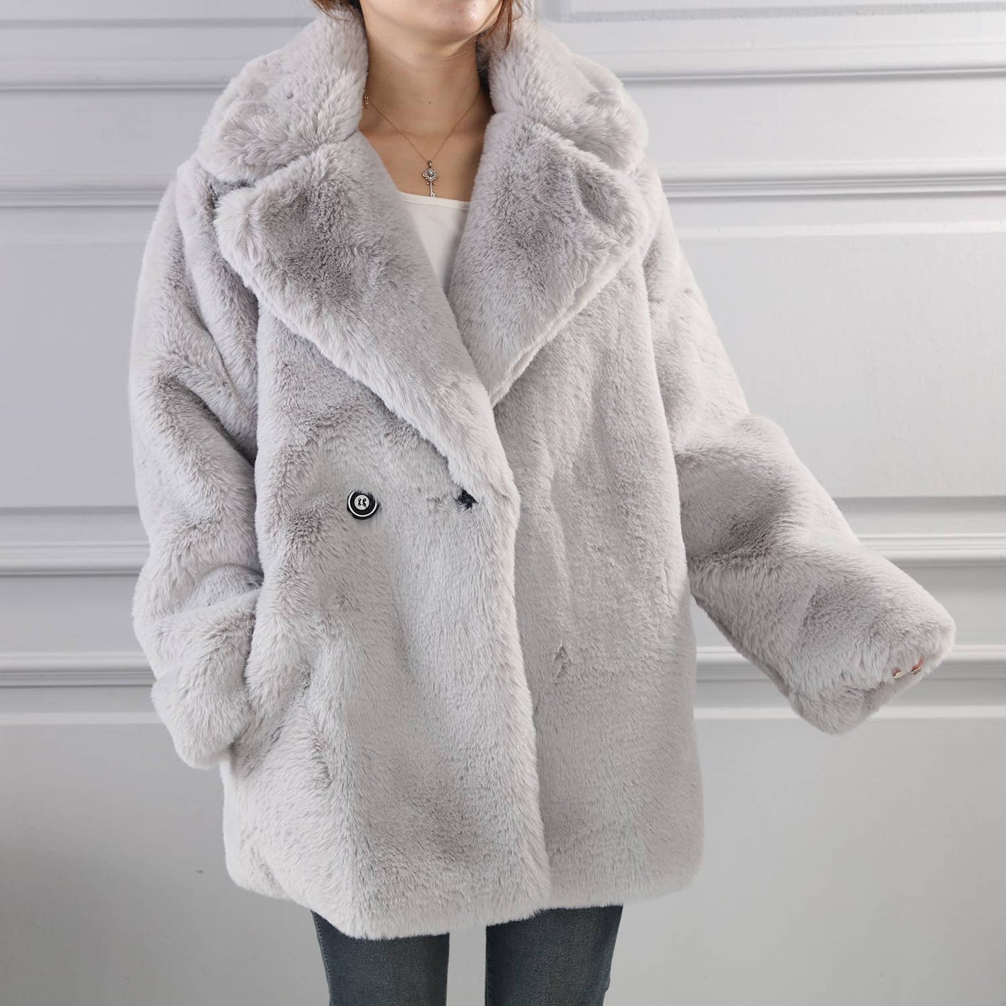 Soft Faux Fur Coat