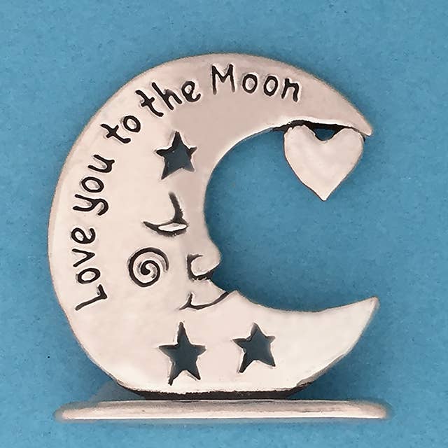 Love to Moon Tiny Plaque