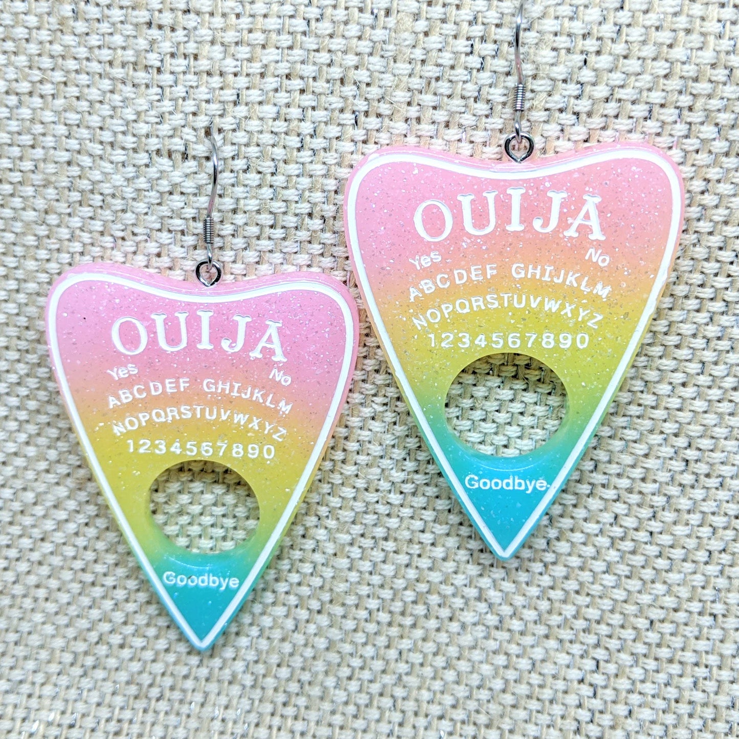 Resin Planchette Earrings Pastel